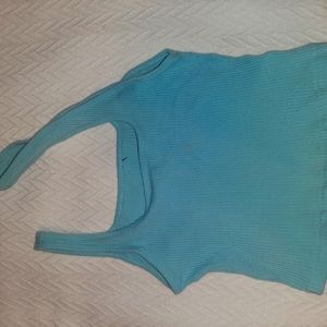 Light blue crop top